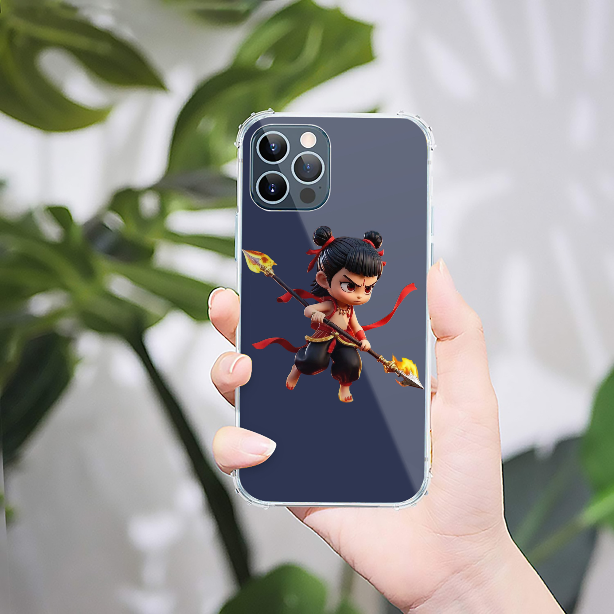 （画像用） Ne Zha 2 ナタ 魔童の大暴れ 【iPhone 12シリーズ対応】透明スマホケース（クリアソフトケース）